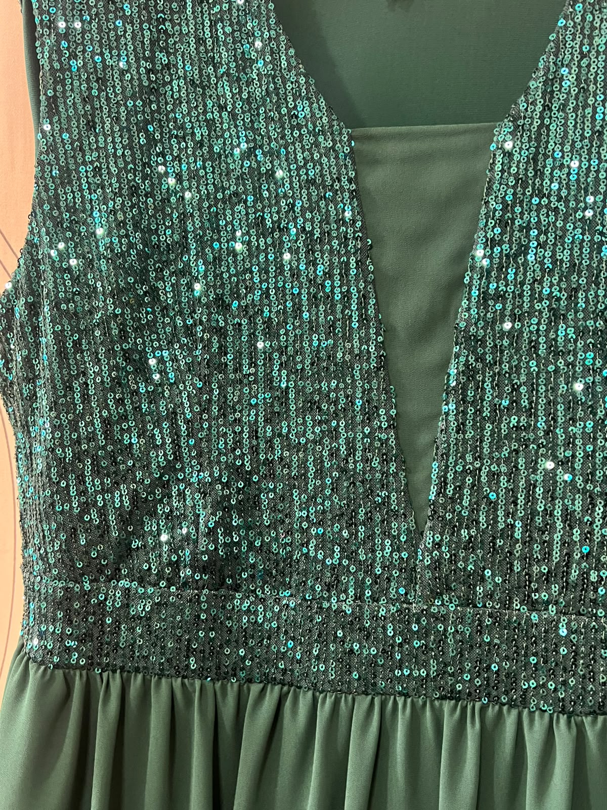 Abito Incanto di Luce, dettaglio corpetto in paillettes